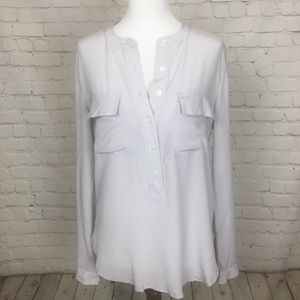Banana Republic Gray Silk Blouse